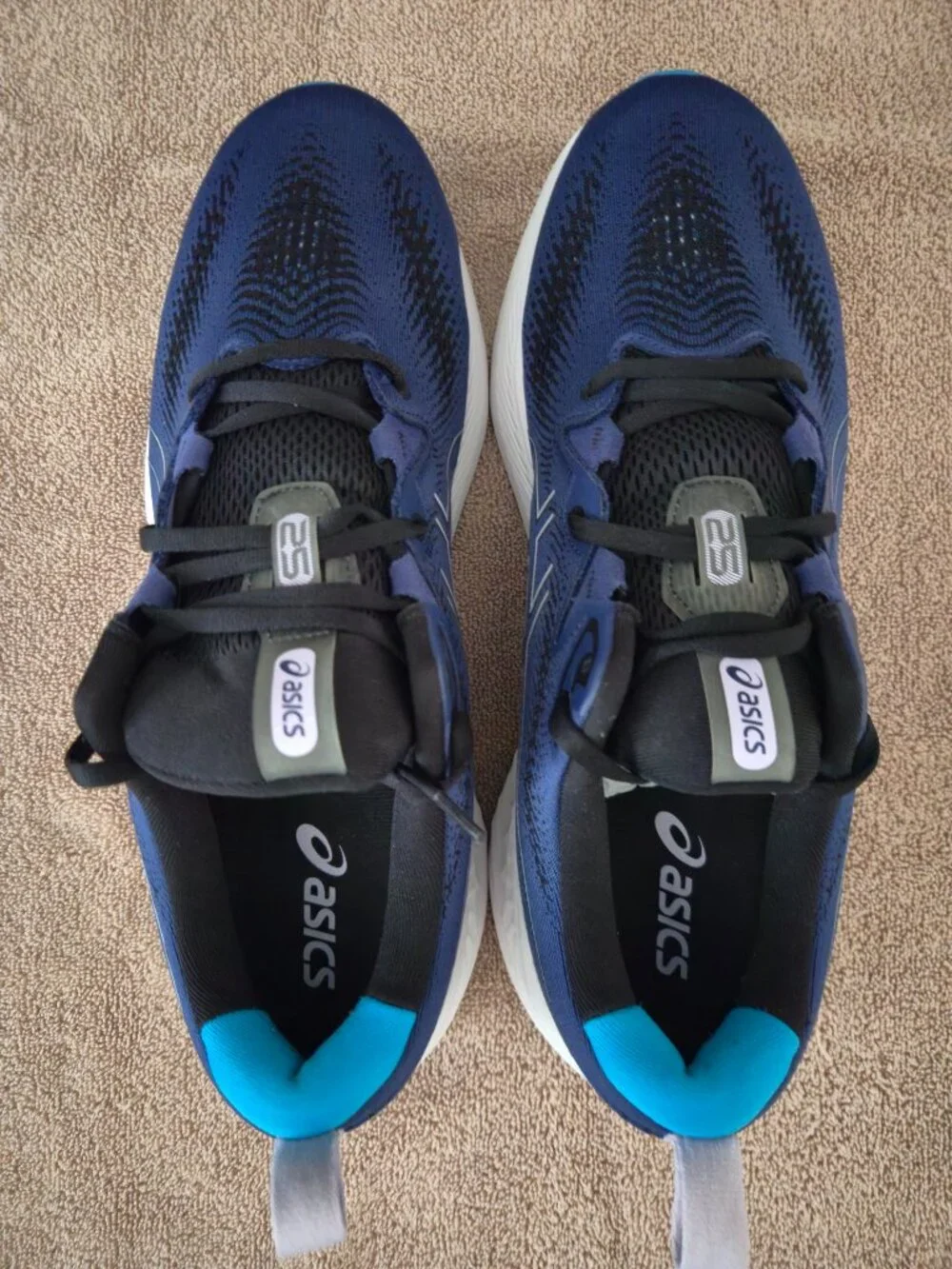 ASICS GEL-Cumulus 25 Running Shoes Indigo Blue Island Blue Men's 14 1011B621 Box